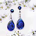 blue drop earrings