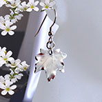 maple leaf earrings in silver