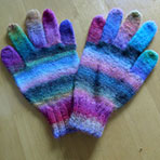 hand knitted gloves