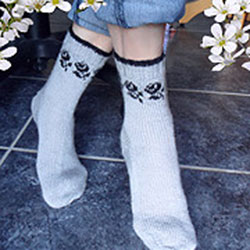 grey rose socks
