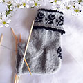 part knitted rose sock